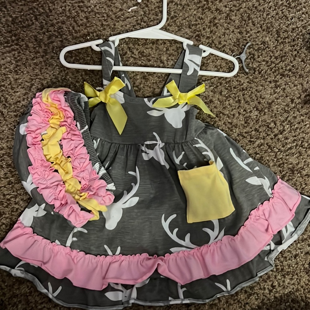 Adorable deer boutique dress. NEVER WORN